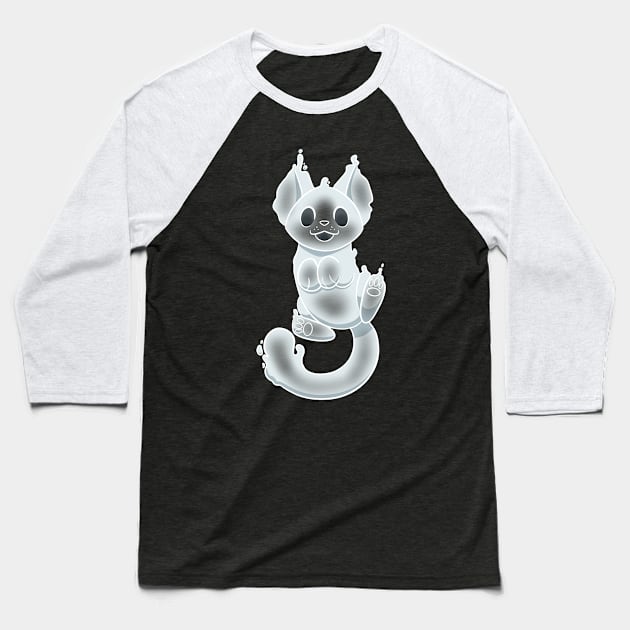 Ghost Cat Baseball T-Shirt by dragonlord19